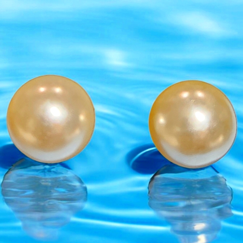 NWT Genyinw Freshwater Pearls 925 Sterling Silver Earrings Studs 4mm
